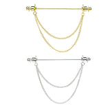 Maxbell Brooch Tassel Chain Clip Clothes Accessories Lapel Pin Brooches Pins Gift Aureate