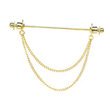 Maxbell Brooch Tassel Chain Clip Clothes Accessories Lapel Pin Brooches Pins Gift Aureate