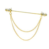 Maxbell Brooch Tassel Chain Clip Clothes Accessories Lapel Pin Brooches Pins Gift Aureate