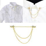 Maxbell Brooch Tassel Chain Clip Clothes Accessories Lapel Pin Brooches Pins Gift Aureate