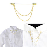 Maxbell Brooch Tassel Chain Clip Clothes Accessories Lapel Pin Brooches Pins Gift Aureate