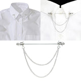 Maxbell Brooch Tassel Chain Clip Clothes Accessories Lapel Pin Brooches Pins Gift Argent
