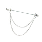 Maxbell Brooch Tassel Chain Clip Clothes Accessories Lapel Pin Brooches Pins Gift Argent