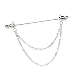 Maxbell Brooch Tassel Chain Clip Clothes Accessories Lapel Pin Brooches Pins Gift Argent