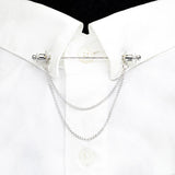 Maxbell Brooch Tassel Chain Clip Clothes Accessories Lapel Pin Brooches Pins Gift Argent