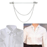 Maxbell Brooch Tassel Chain Clip Clothes Accessories Lapel Pin Brooches Pins Gift Argent