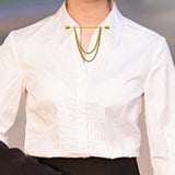 Maxbell Collar Clips with Chain Shirt Buttoned Pin Metal Mens Shirt Collar Pins Aureate