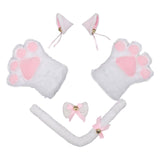 Maxbell Cat Costume Animal Cosplay Bow Tie Ears Gifts Fancy Dress Children White