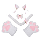 Maxbell Cat Costume Animal Cosplay Bow Tie Ears Gifts Fancy Dress Children White