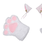 Maxbell Cat Costume Animal Cosplay Bow Tie Ears Gifts Fancy Dress Children White