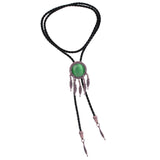 Maxbell Bolo Tie for Men Western Necktie Adjustable PU Leather Rope Necklace