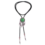 Maxbell Bolo Tie for Men Western Necktie Adjustable PU Leather Rope Necklace