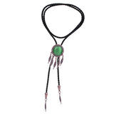 Maxbell Bolo Tie for Men Western Necktie Adjustable PU Leather Rope Necklace