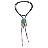 Maxbell Bolo Tie for Men Western Necktie Adjustable PU Leather Rope Necklace