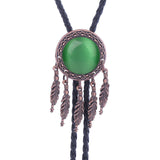 Maxbell Bolo Tie for Men Western Necktie Adjustable PU Leather Rope Necklace