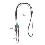 Maxbell Bolo Tie for Men Western Necktie Adjustable PU Leather Rope Necklace