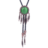 Maxbell Bolo Tie for Men Western Necktie Adjustable PU Leather Rope Necklace