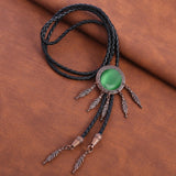 Maxbell Bolo Tie for Men Western Necktie Adjustable PU Leather Rope Necklace