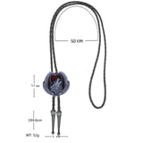 Maxbell PU Western Bolo Tie Necktie Neck Rope Adjustable Pendant Women Men