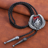 Maxbell PU Western Bolo Tie Necktie Neck Rope Adjustable Pendant Women Men