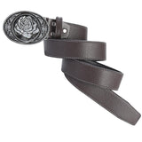 Maxbell Vintage Style Mens Belt PU Leather Adjustable for Casual Coffee