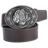 Maxbell Vintage Style Mens Belt PU Leather Adjustable for Casual Coffee