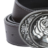 Maxbell Vintage Style Mens Belt PU Leather Adjustable for Casual Coffee