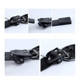 Maxbell Retro cowgirl Belt PU Leather for Business Boyfriend Husband Black