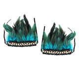 Maxbell 2Pcs plush Wrist Cuffs Wristband for Evening Showgirl Stage Performance