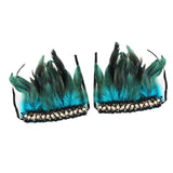 Maxbell 2Pcs plush Wrist Cuffs Wristband for Evening Showgirl Stage Performance