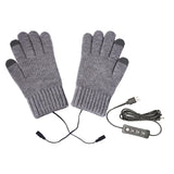 Maxbell Heating Thermal Gloves 3 Temperature Level Electric Heated Gloves for Skiing Gray