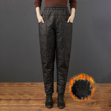Maxbell Winter Warm Puffer Down Pants Compression Snow Trousers Elastic High Waisted XL