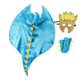 Maxbell Dragon Clothing Trick or Treating Cape Cosplay Cartoon for Halloween Gifts Azure