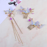 Maxbell Women Hair Sticks Accessories Chopstick Hairpins Tassel Hairpin for Bridal