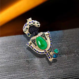 Maxbell Arab Style Brooch Pin Jewelry Lapel Pins Alloy Brooch for Clothes Hat Party