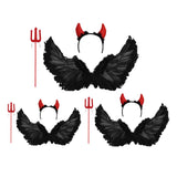 Maxbell Wing Feather Triangle Fork Headwear Set Comfortable for Party Festivals Small