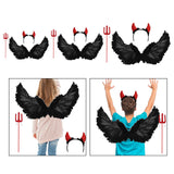Maxbell Wing Feather Triangle Fork Headwear Set Comfortable for Party Festivals Small