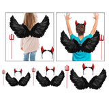 Maxbell Wing Feather Triangle Fork Headwear Set Comfortable for Party Festivals Small