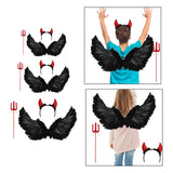 Maxbell Wing Feather Triangle Fork Headwear Set Comfortable for Party Festivals Small