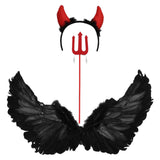 Maxbell Wing Feather Triangle Fork Headwear Set Comfortable for Party Festivals Small