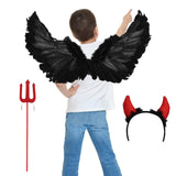 Maxbell Wing Feather Triangle Fork Headwear Set Comfortable for Party Festivals Small