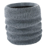 Maxbell Neck Warmer Knitted Stylish Tube Windproof for Adult Ski Cold Weather Gray