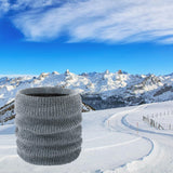 Maxbell Neck Warmer Knitted Stylish Tube Windproof for Adult Ski Cold Weather Gray