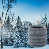 Maxbell Neck Warmer Knitted Stylish Tube Windproof for Adult Ski Cold Weather Gray