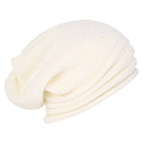 Maxbell Winter Beanie Hats Soft Breathable for Hiking Walking Adults Men Women white