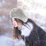 Maxbell Faux Furry Headband Winter Earwarmer Earmuffs Ladies Outdoor Sports Lady Light Gray
