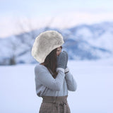 Maxbell Faux Furry Headband Winter Earwarmer Earmuffs Ladies Outdoor Sports Lady Light Gray