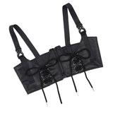 Maxbell Punk Fashion PU Leather Waist Belt Waistband with Straps for Dancing Dresses