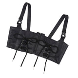 Maxbell Punk Fashion PU Leather Waist Belt Waistband with Straps for Dancing Dresses