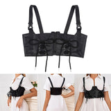 Maxbell Punk Fashion PU Leather Waist Belt Waistband with Straps for Dancing Dresses